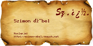 Szimon Ábel névjegykártya